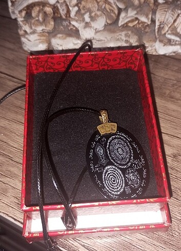 Diğer Akik taşlı süleyman mührü felak nas yazılı kolye