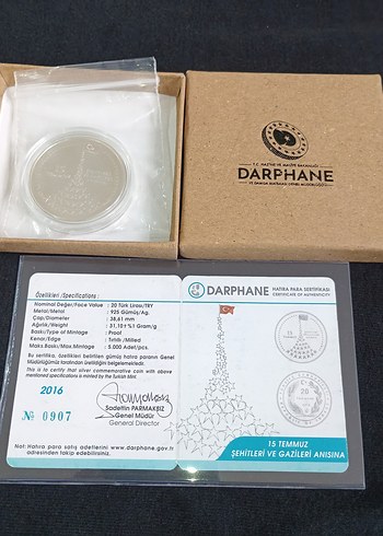 Darphane 15 temmuz hatıra parası