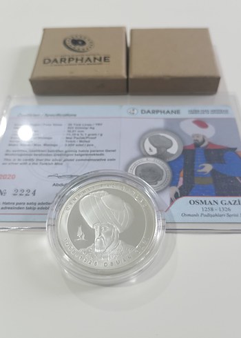 Osmanlı Padişahı Osman Gazi gümüş - Görsel 2