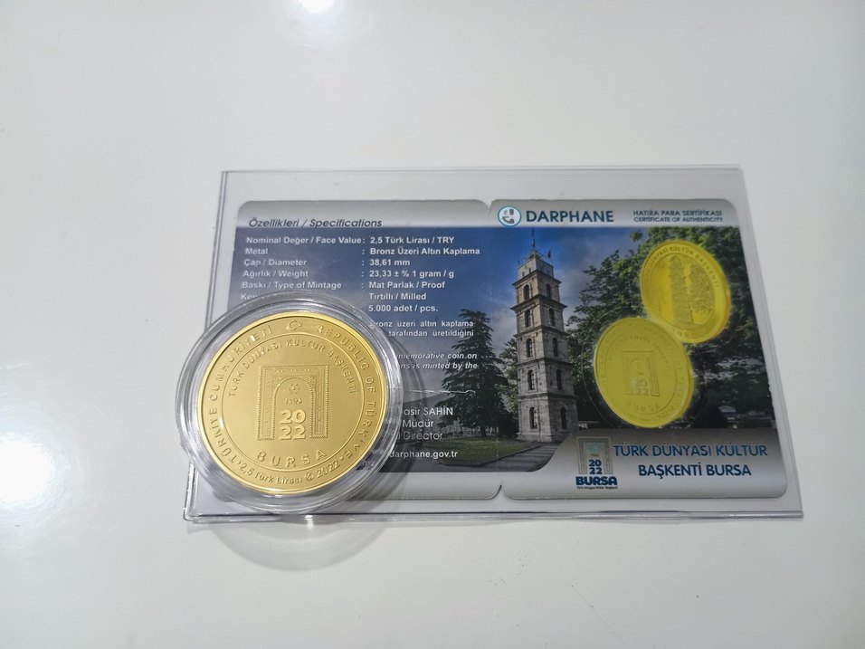 2022 Darphane Kültür başkenti Bursa bronz - Görsel 2