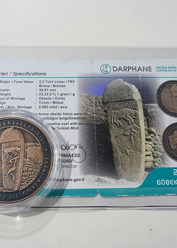 2019 Göbeklitepe Yılı Hatıra Parası bronz - Görsel 2