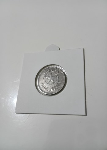 1938 Vintage 5 Kuruş Madeni Para Rozeti - Görsel 2