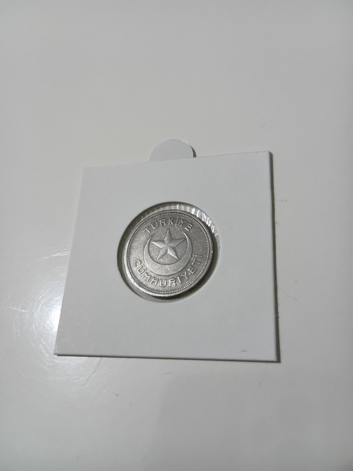 1938 Vintage 5 Kuruş Madeni Para Rozeti - Görsel 2