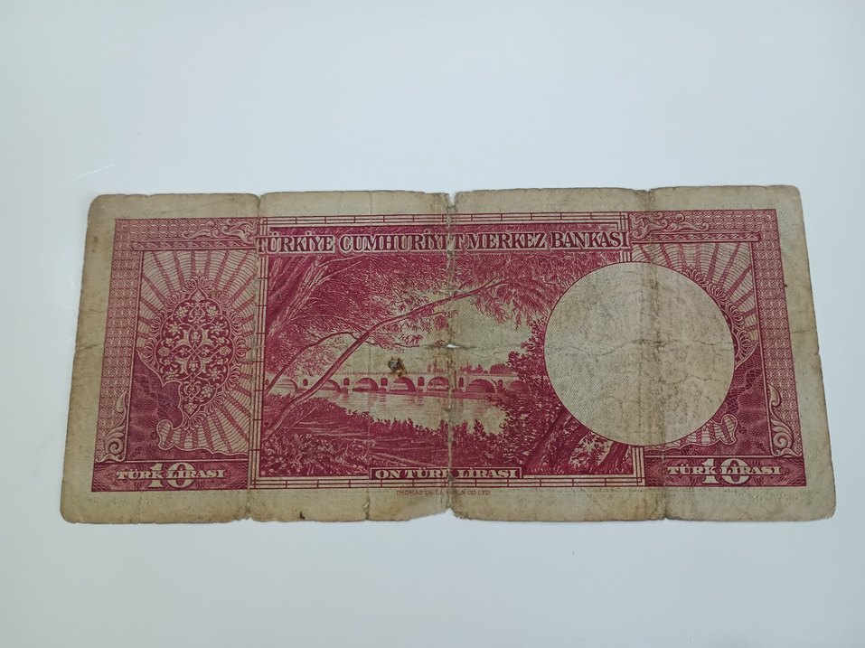5. emisyon 10 Türk Lirası Eski - Görsel 3