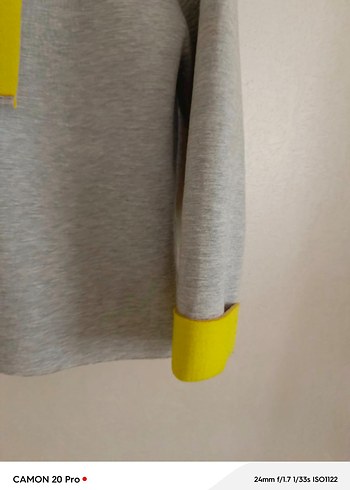 Gri Kapüşonlu Fermuarlı Ceket - Görsel 8