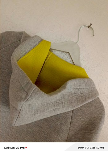 Gri Kapüşonlu Fermuarlı Ceket - Görsel 7