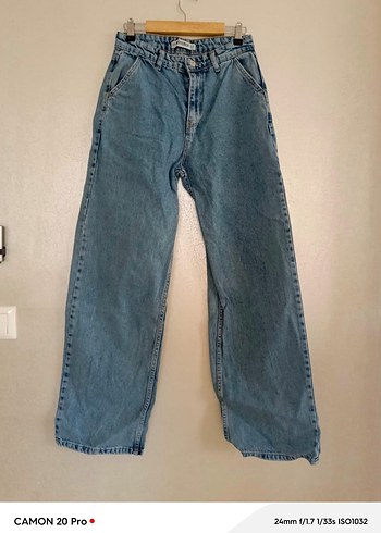 Gri Mavi Salaş Kesim Kadın Denim Pantolon - Görsel 2