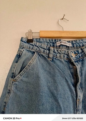 Gri Mavi Salaş Kesim Kadın Denim Pantolon - Görsel 3