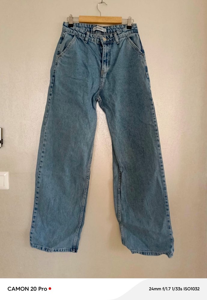 Gri Mavi Salaş Kesim Kadın Denim Pantolon - Görsel 2