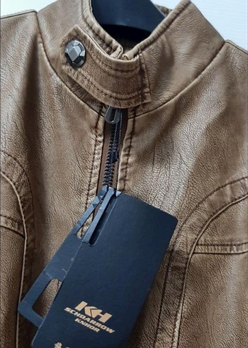 KH Kahverengi Erkek Deri Ceket - Görsel 3