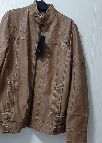 KH Kahverengi Erkek Deri Ceket - Görsel 2