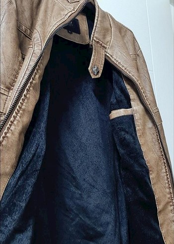 KH Kahverengi Erkek Deri Ceket - Görsel 9