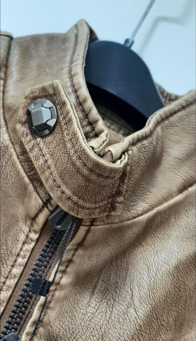 KH Kahverengi Erkek Deri Ceket - Görsel 5