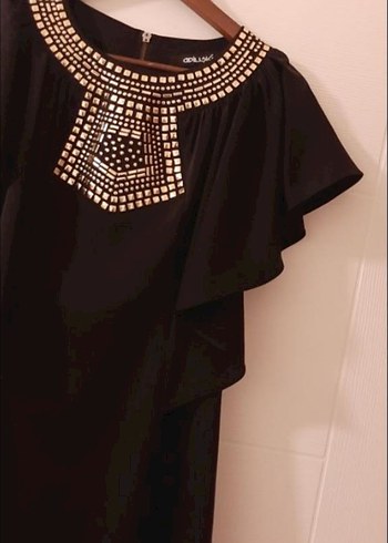 Siyah Gotik Abiye Elbise - Görsel 3