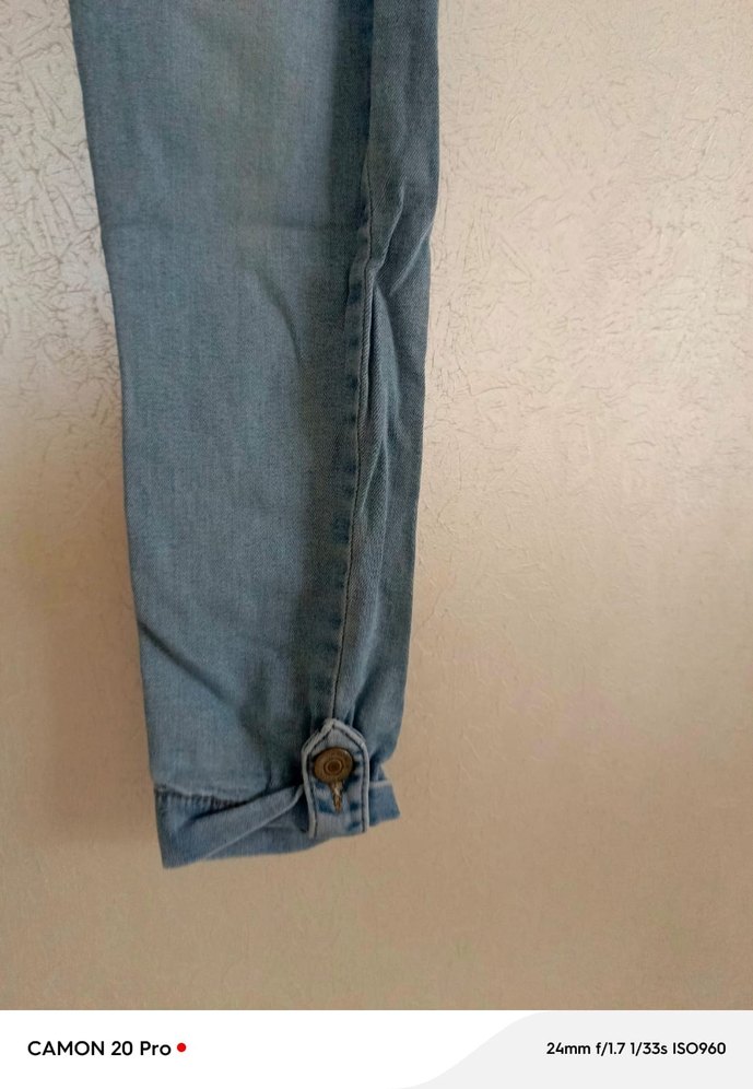 Mavi Bel Detaylı Rahat Kesim Kadın Kot Pantolon - Görsel 3