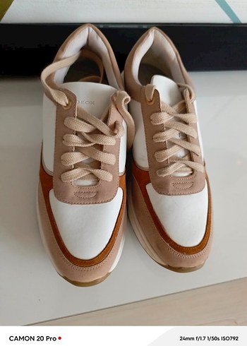 Bej Kadın Dolgu Topuk Spor Ayakkabı - Görsel 4