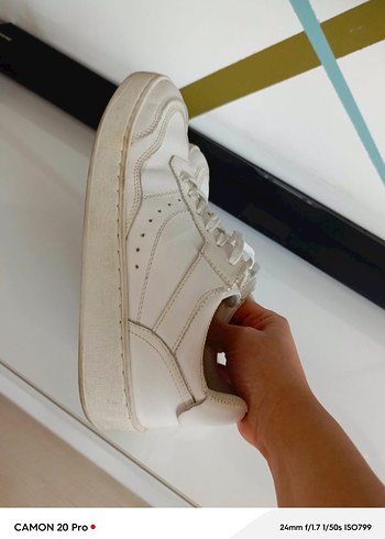 Beyaz Minimalist Kadın Sneakers - Görsel 6