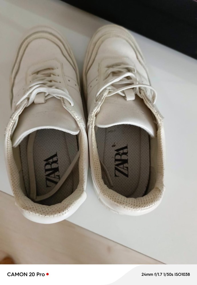 Beyaz Minimalist Kadın Sneakers - Görsel 4