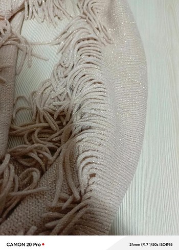 Bej Örgü Kadın Şal - Görsel 2