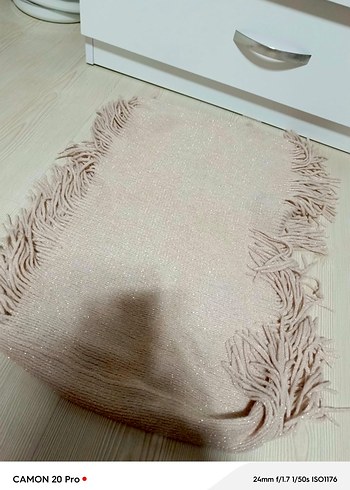 Bej Örgü Kadın Şal - Görsel 4