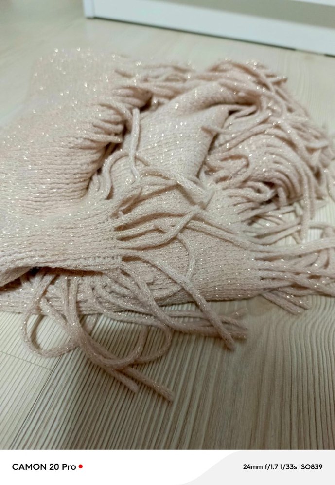 Bej Örgü Kadın Şal - Görsel 3