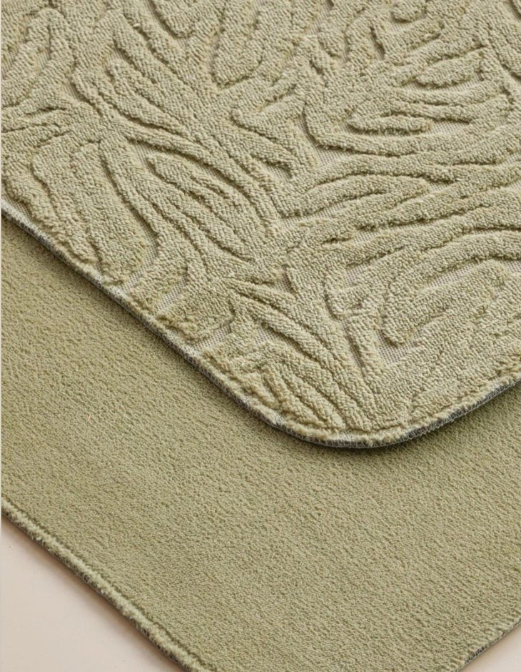 Haki Renkli Düz Banyo Paspas takımı - Görsel 2