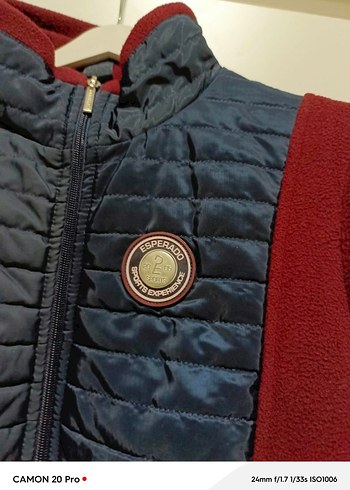 Bordo Kadın Mont, Yüksek Yakalı, Düğmeli - Görsel 3