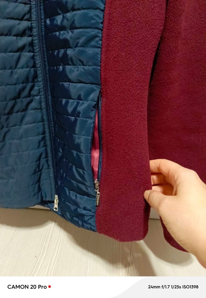 Bordo Kadın Mont, Yüksek Yakalı, Düğmeli - Görsel 4