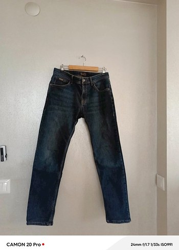 Erkek Lacivert Denim Regular Fit Günlük Kot Pantolon - Görsel 2