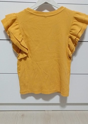 Sarı Fırfırlı Tişört - Görsel 5