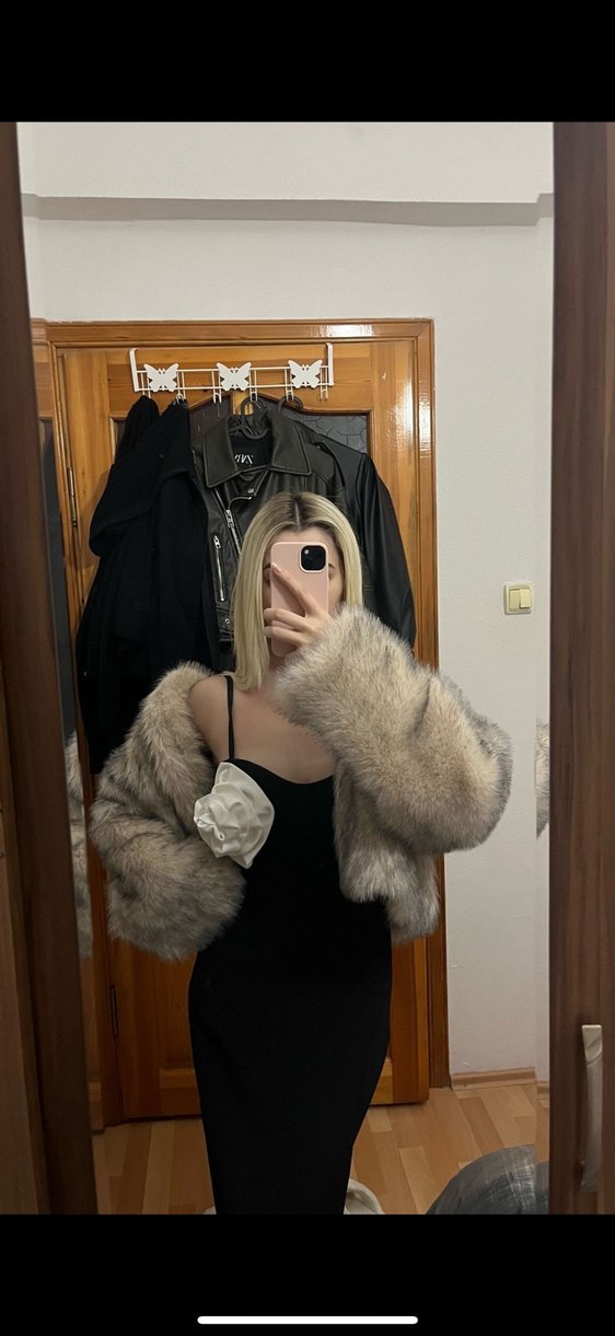 Straplez Siyah Uzun Abiye Elbise - Görsel 3