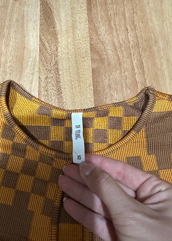 Defacto Kareli v yaka crop top