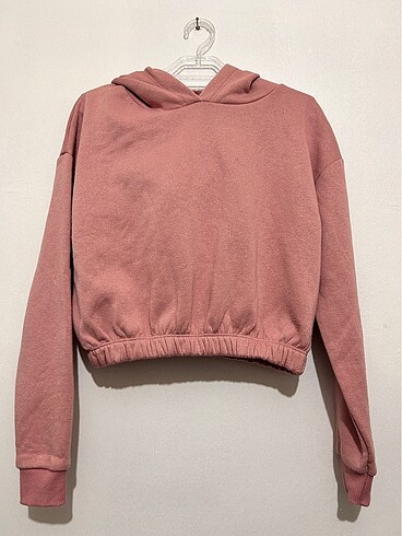 Pembe Beli Lastikli Sweatshirt