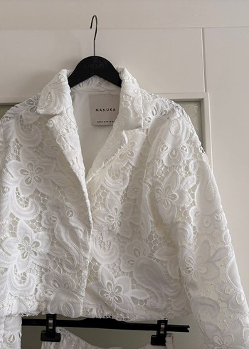 Dantel İşlemeli Beyaz Uzun Nişan Elbises - Görsel 3