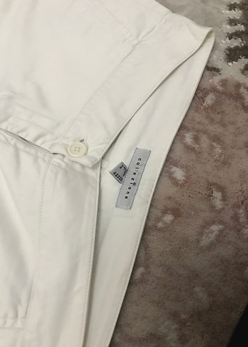 Beyaz Rahat Mini Şort - Görsel 3