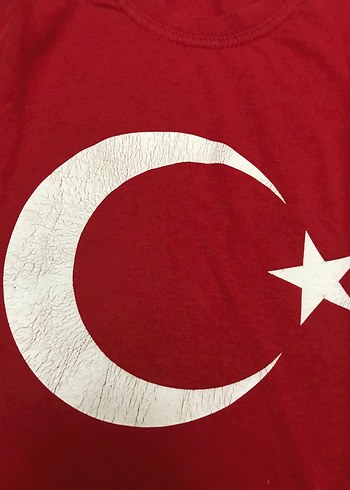 Kırmızı Çocuk Pamuk Tişört - Görsel 3