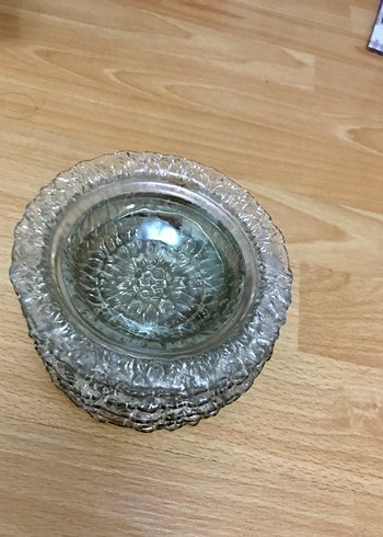 Vintage Şeffaf Cam Tabak Seti çerezlik - Görsel 7