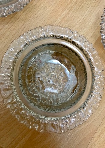 Vintage Şeffaf Cam Tabak Seti çerezlik - Görsel 2