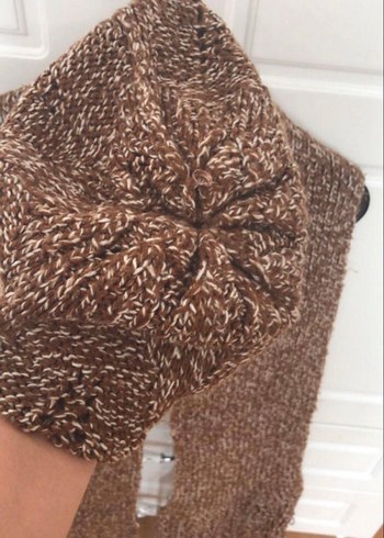 Örgü Kadın Bere - Bohem Tarz atkı - Görsel 2