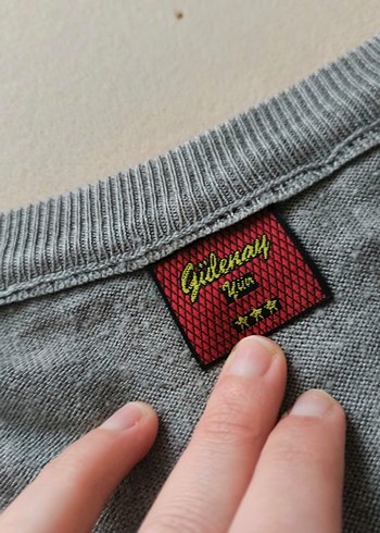 Gri V Yaka Kolsuz Süveter - Görsel 2