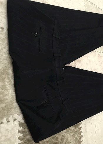 Lacivert çizgili Erkek Kumaş Pantolon - Görsel 4