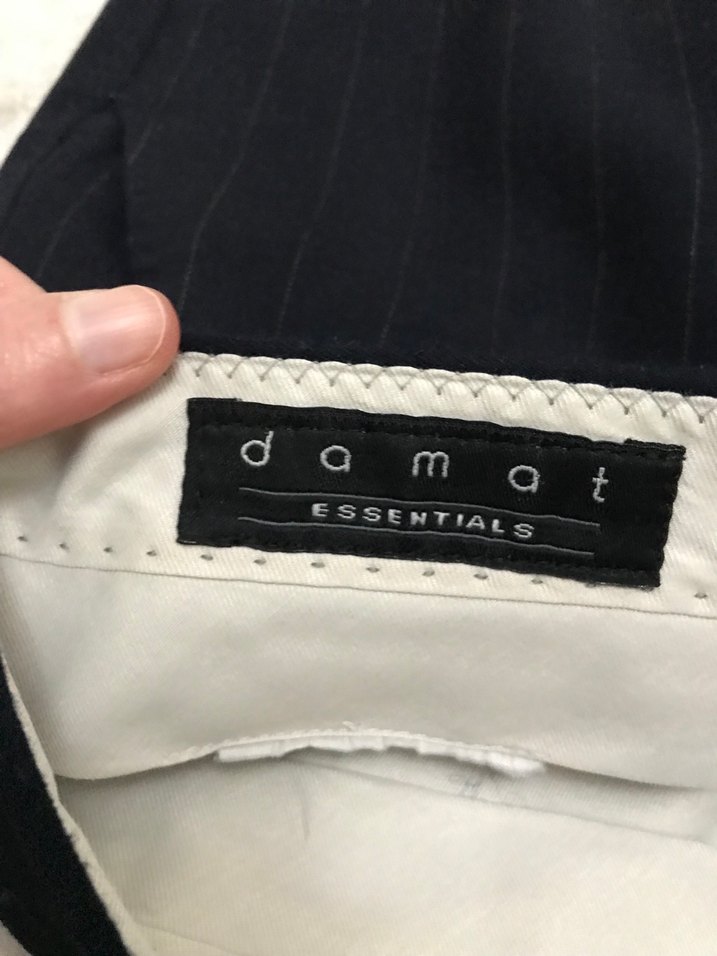 Lacivert çizgili Erkek Kumaş Pantolon - Görsel 3