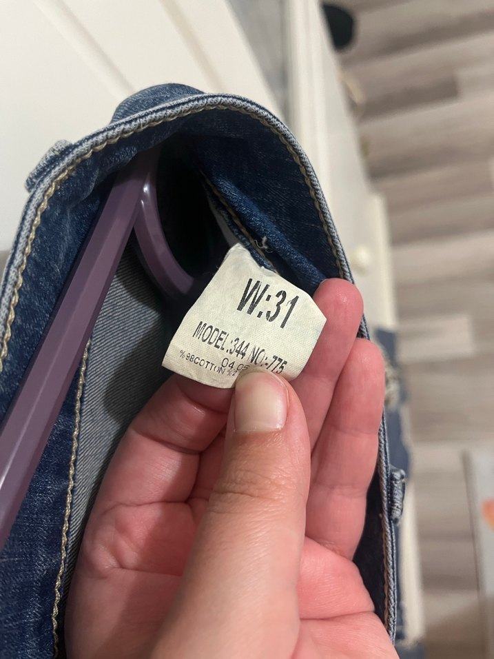 Dantel Detaylı Mavi Kadın Denim Jean - Görsel 3