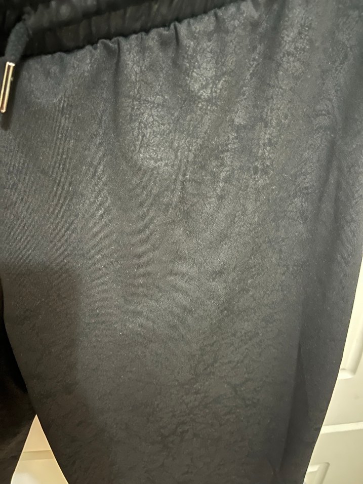 Siyah Deri Kemerli Midi Kadın Pantolon - Görsel 4