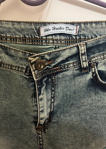 Gri Kadın Sokak Stili Denim Pantolon - Görsel 2