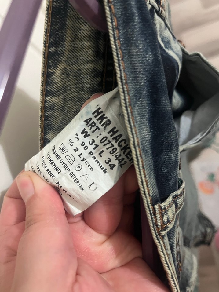 Gri Kadın Sokak Stili Denim Pantolon - Görsel 3