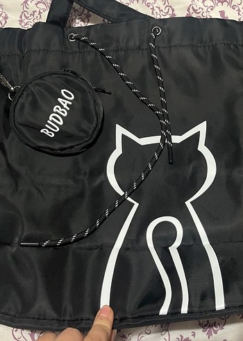 Siyah Baskılı Kadın Omuz Çantası - Görsel 3