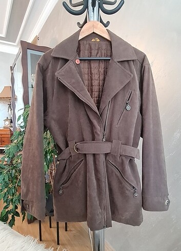 Kahverengi spor şık mont 