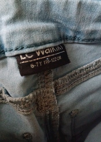 çıtçıtlı çiçek işlemeli kız çocuk Kot Pantolon
