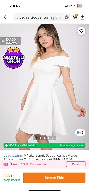 Beyaz elbise